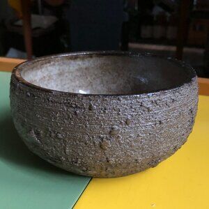 Vintage GLIT Mid-Century Icelandic Lava Studio Pottery Bowl